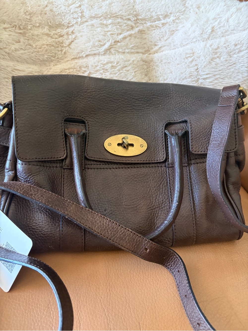 Small Mulberry Bayswater Satchel in Brown Leather - Picture 8 of 13